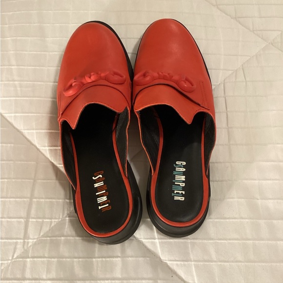 Camper Women's Red Mules - Picture 2 of 10